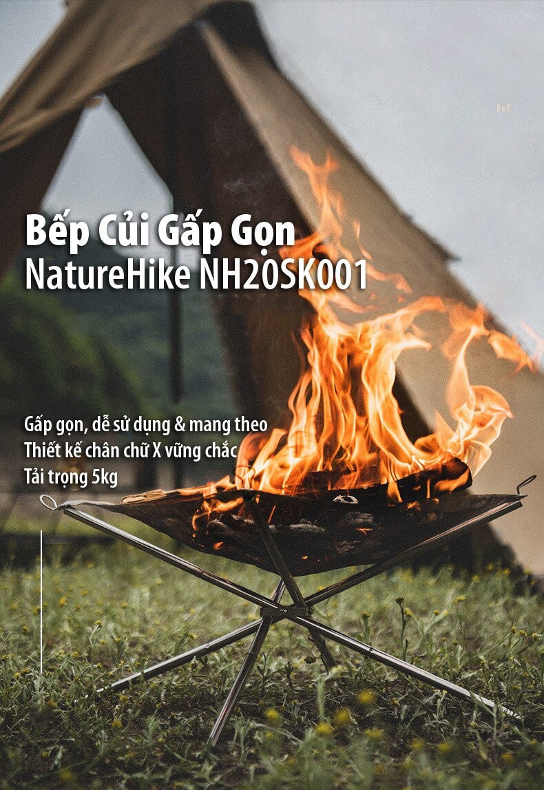 Bếp củi gấp gọn naturehike nh20sk001