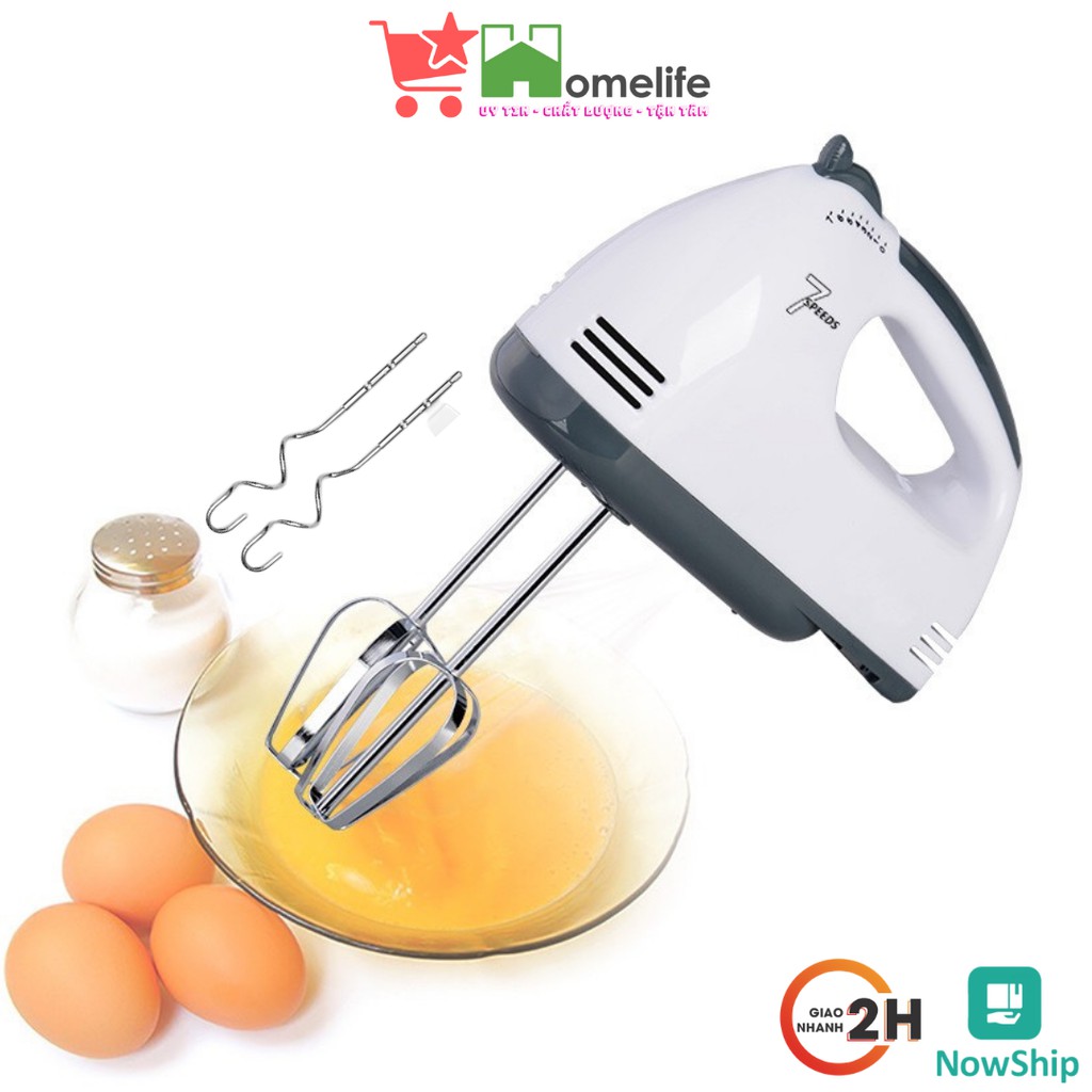 Máy đánh trứng cầm tay mini cao cấp với 7 tốc độ cực mạnh
