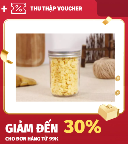 COMBO 6 HŨ THỦY TINH TRÒN 500ML NẮP NHÔM MIỆNG RỘNG ĐỰNG ĐỒ KHÔ, THỰC PHẨM, GIA VỊ