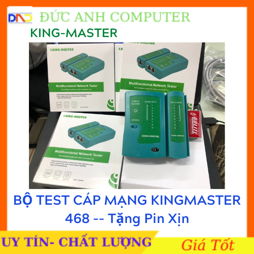 Bộ Test Cáp Mạng KINGMASTER KM468 (tặng kèm Pin) .Hộp Kiểm Tra Dây Mạng - RJ45 RJ11