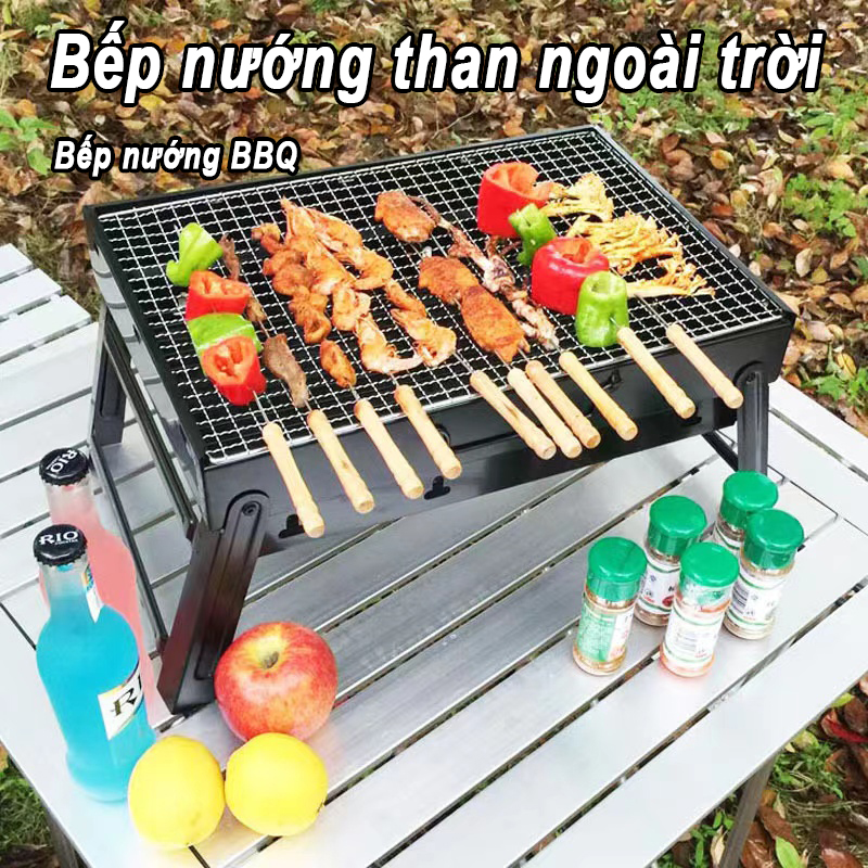 Bếp Nướng Than Hoa Có Khay Hứng Dầu Tiện Lợi bếp than nướng