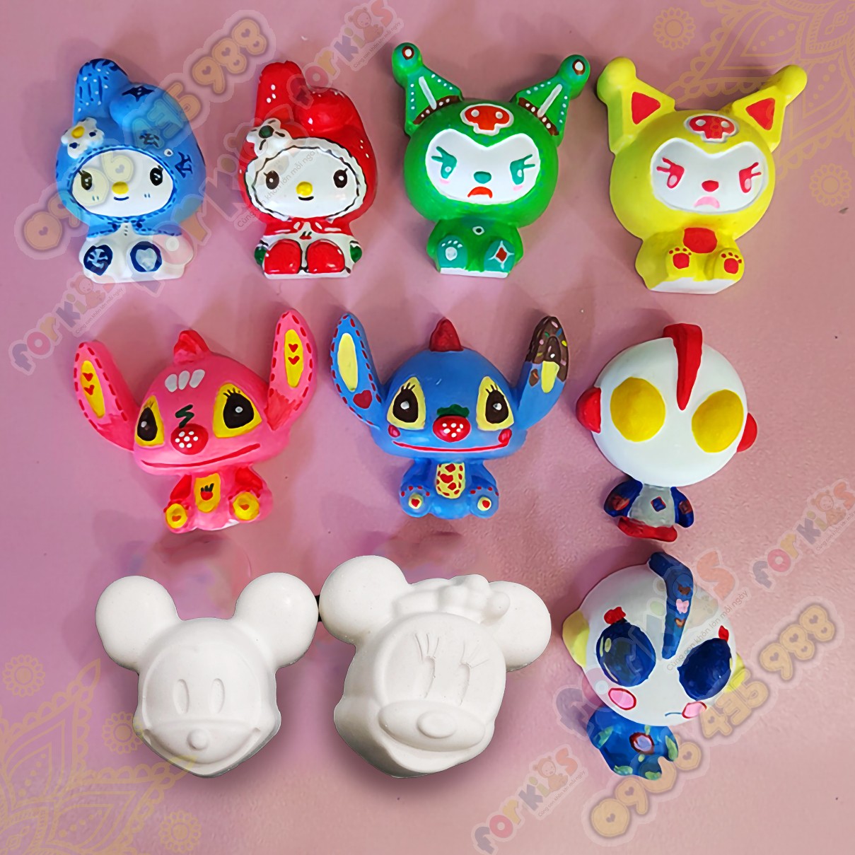 2D size S, stitch, Kuromi, Nendoroid, Mickey, Minnie, Ultraman