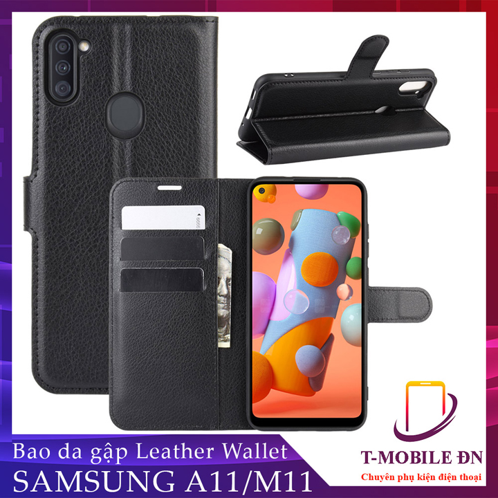 Bao da Samsung A11 Samsung M11 Ốp lưng da 2 mặt Cao cấp có nắp gập và chống xem video tiện lợi cho Samsung M11 Samsung A11