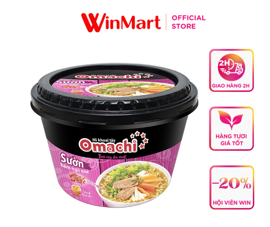 [Siêu thị VinMart] - Mì Omachi sườn hầm ngũ quả hộp 92g