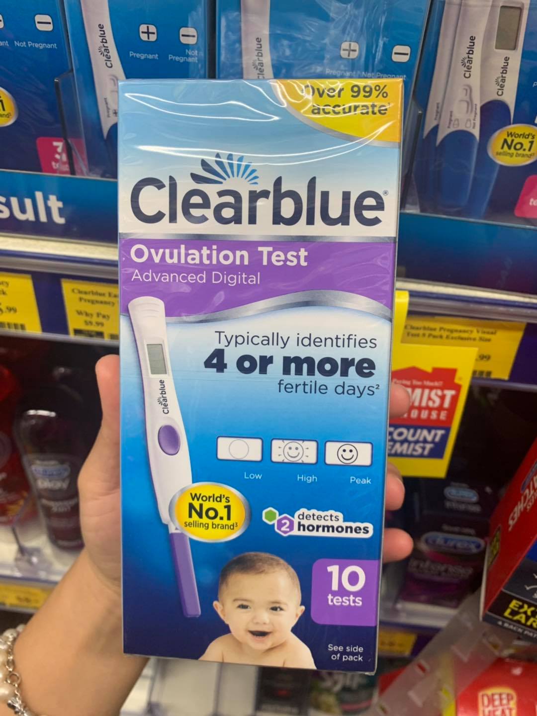 Que thử rụng trứng Clearblue 4 Or More