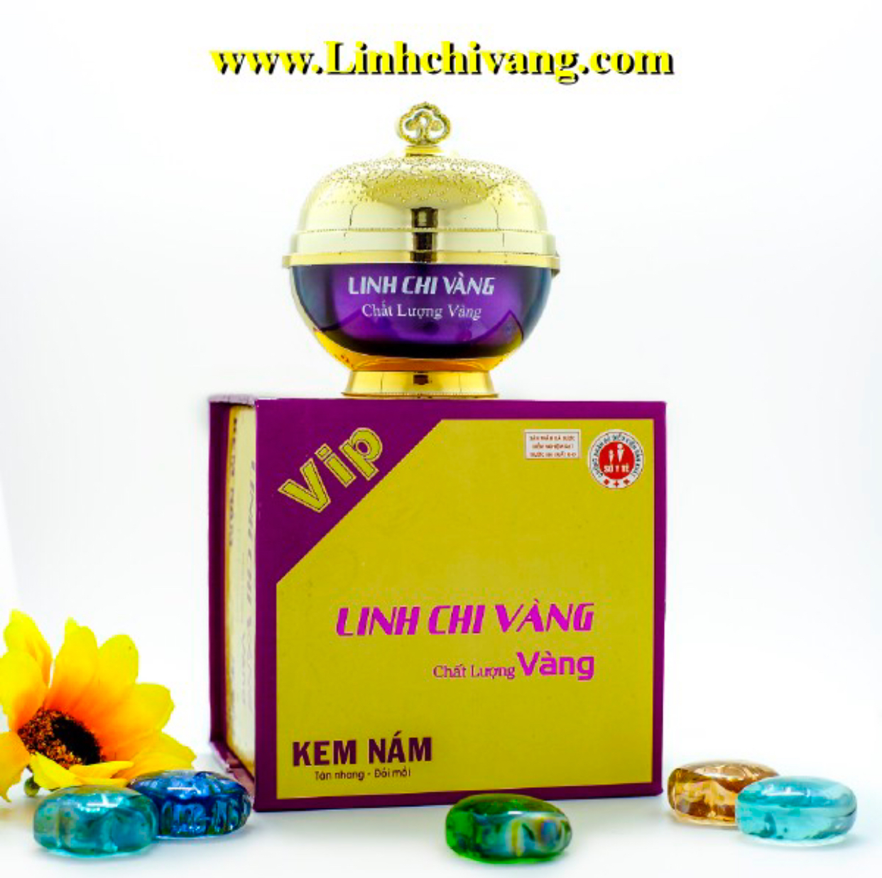 Kem nám tàn nhang đồi mồi vip linh chi vàng 35g