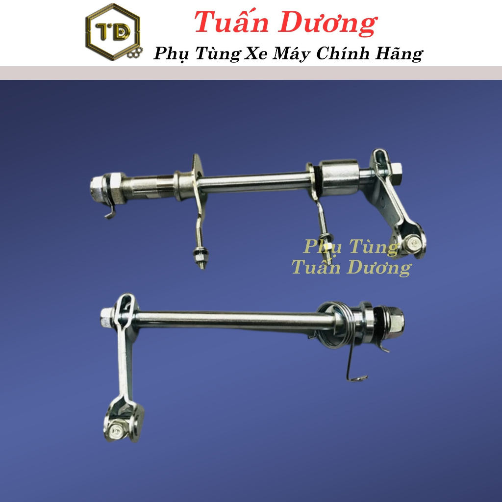 Bộ trục full trước sau xe dream dày dặn - trục trước sau đầy đủ bộ lắp dream thái, super dream việt zin
