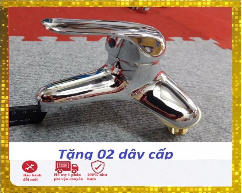 Vòi rửa mặt nóng lạnh cắm chậu lavabo Casar-,Vòi rửa tay nóng lạnh - Tặng 2 dây cấp