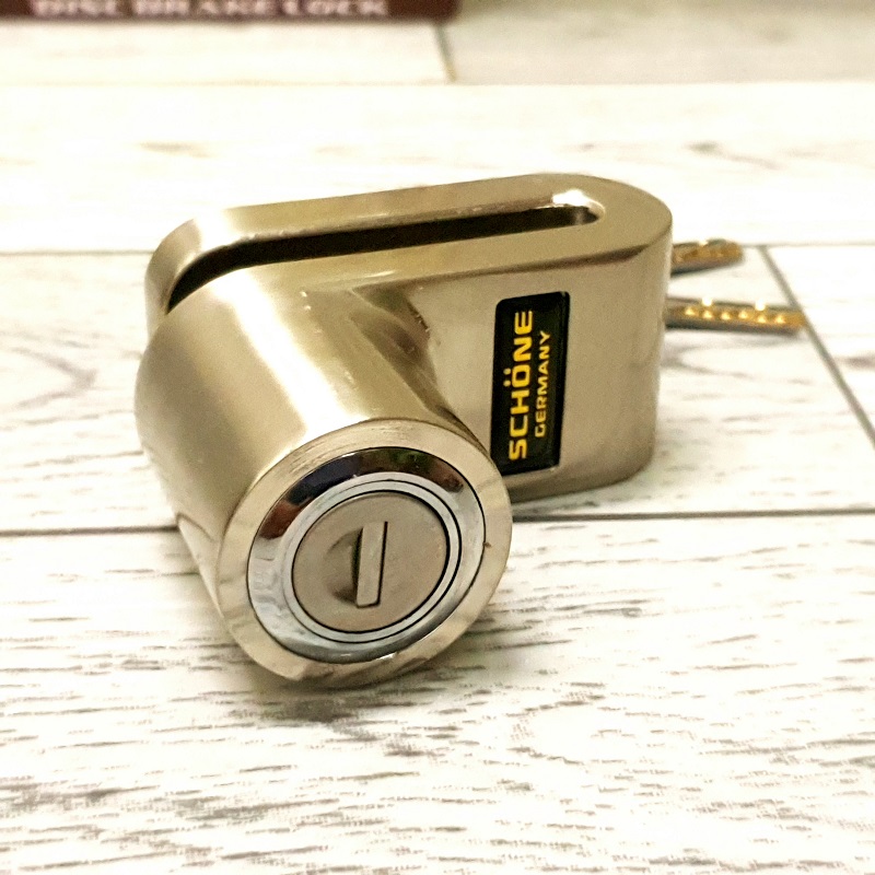 Khóa đĩa xe máy chống trộm schone sc-3027 bạc - gia phú lock store