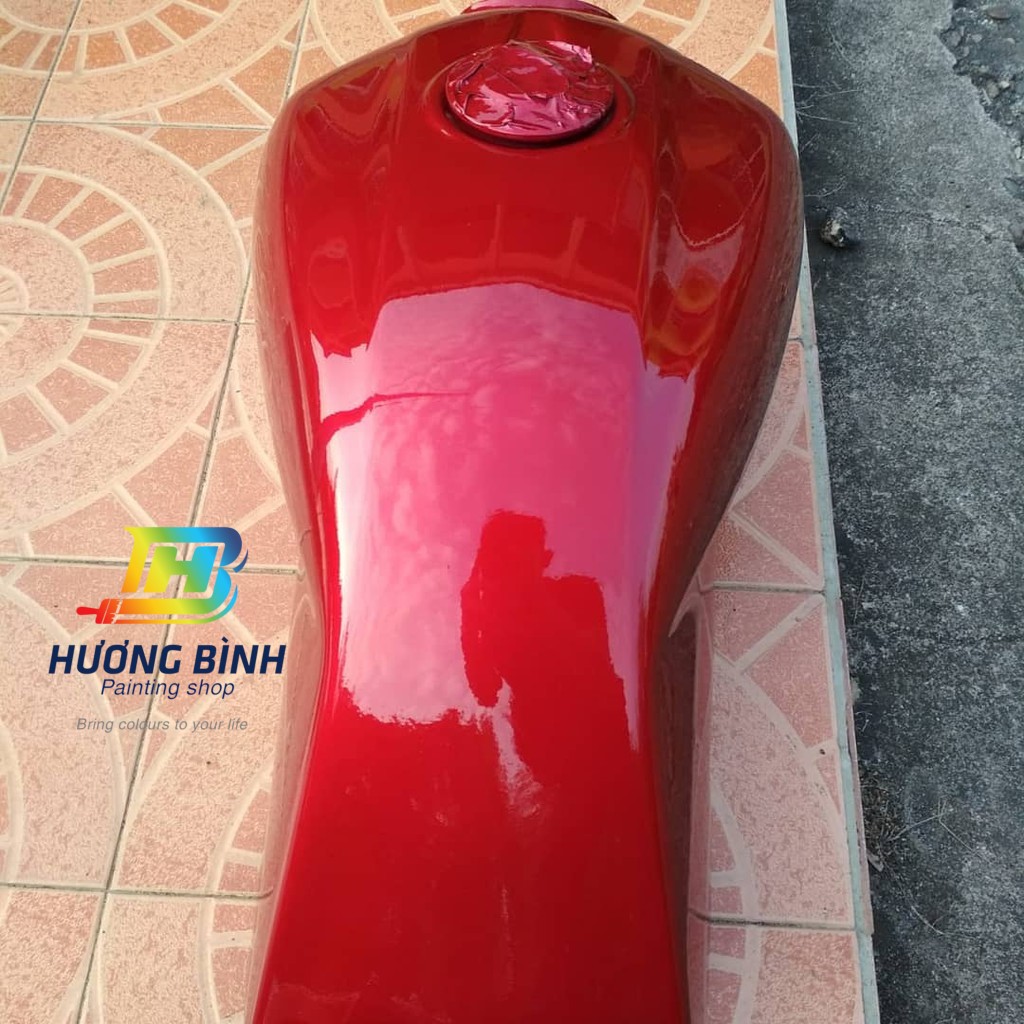 [COMBO] Sơn xịt Samurai màu Candy Đỏ - Y138 với bóng K1K