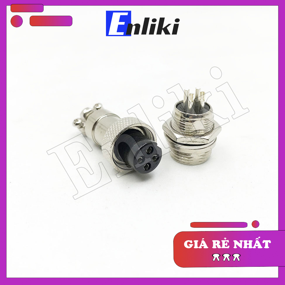 Cặp giắc gx12-4p 12mm 4 chân