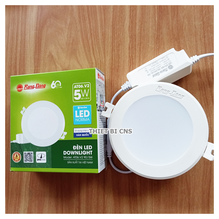 Đèn led âm trần 5w - 9w rạng đông, ánh sáng trắng chính hãng