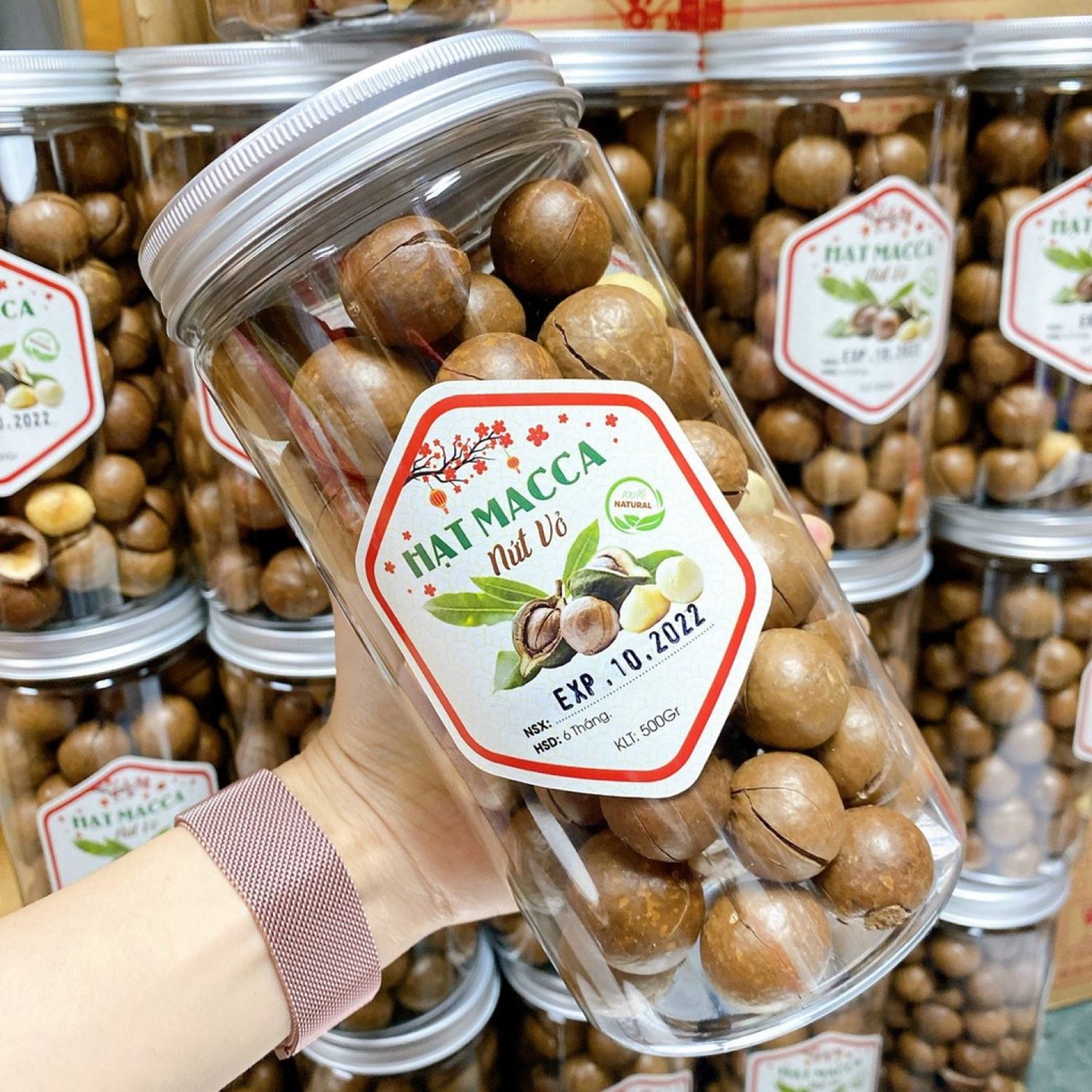 Hạt Macca Sấy Nứt Vỏ Tự Nhiên hũ Pet - DK12 - BEEGIN FOOD