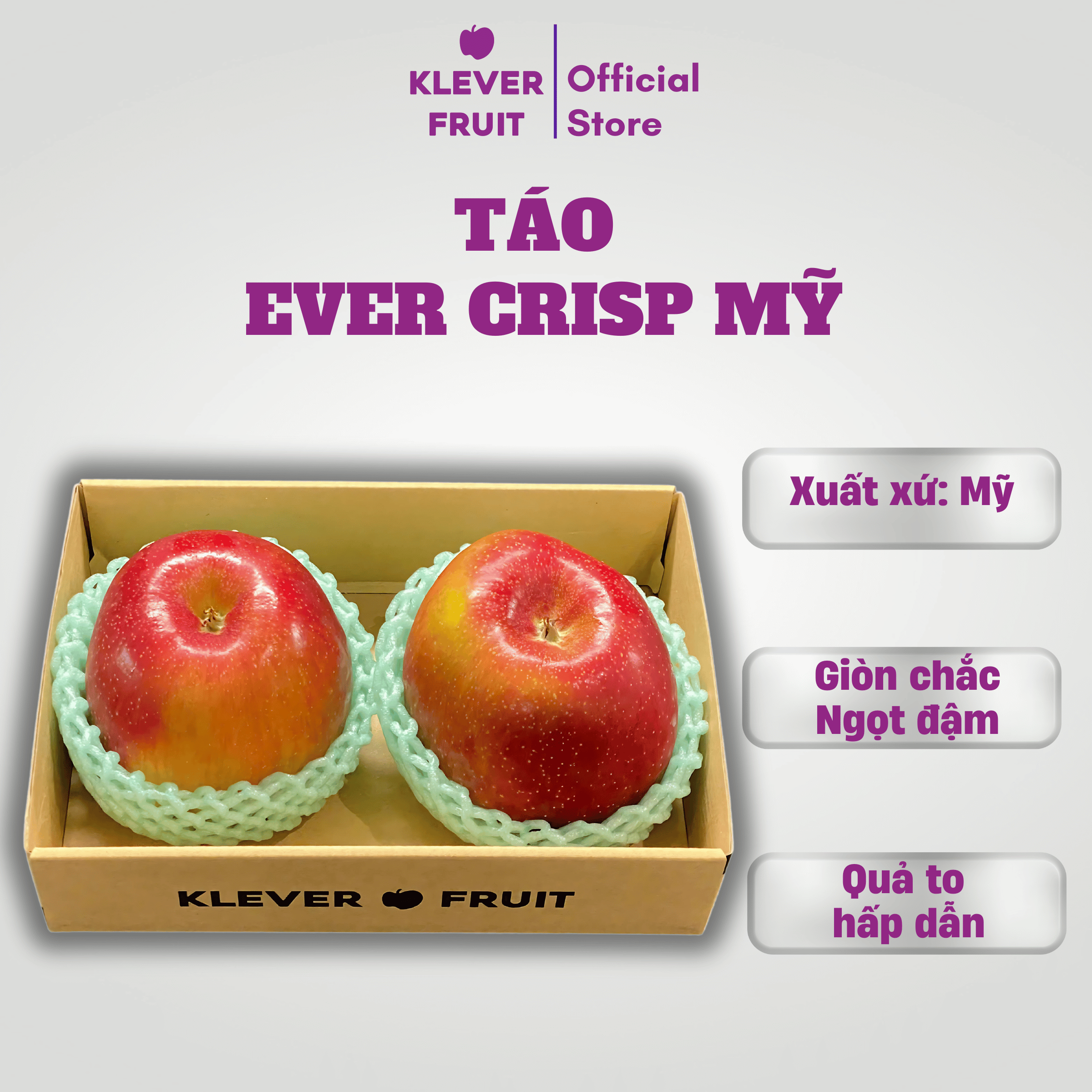 Táo Ever Crisp Mỹ Nhập Khẩu - Klever Fruit