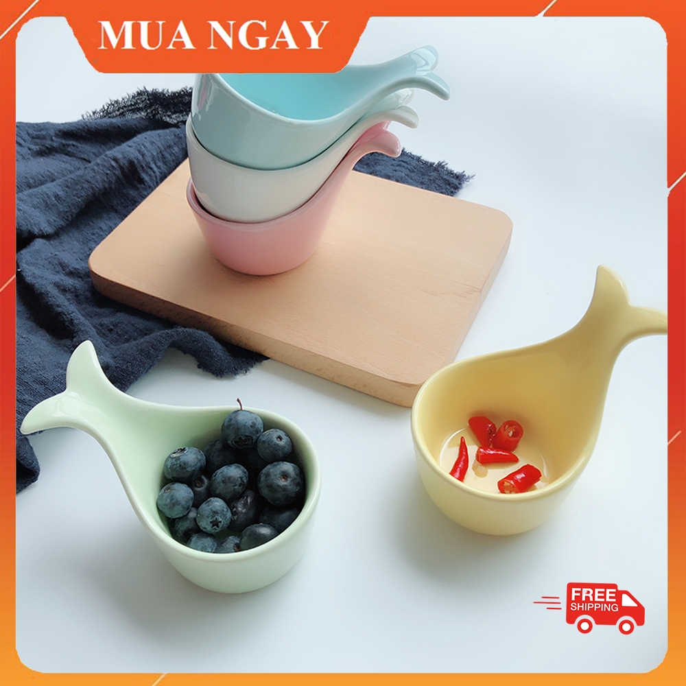 Bát ăn dặm gốm sứ cho bé KIDOTA hình cá ngộ nghĩnh