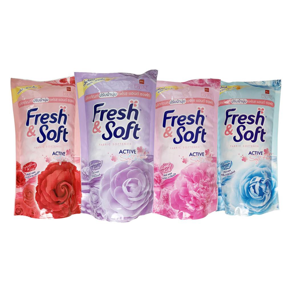COMBO 2 nước xả vải FRESH SOFT Thái Lan 600ml - túi - giao màu ngẫu nhiên