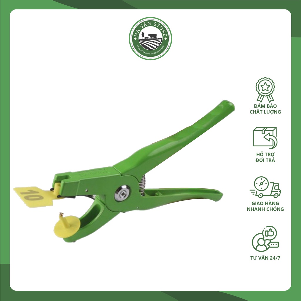 Dụng cụ bấm lỗ tai cho bò heo dê đeo thẻ phân biệt - Kìm bấm lỗ tai - Hà Vân Store