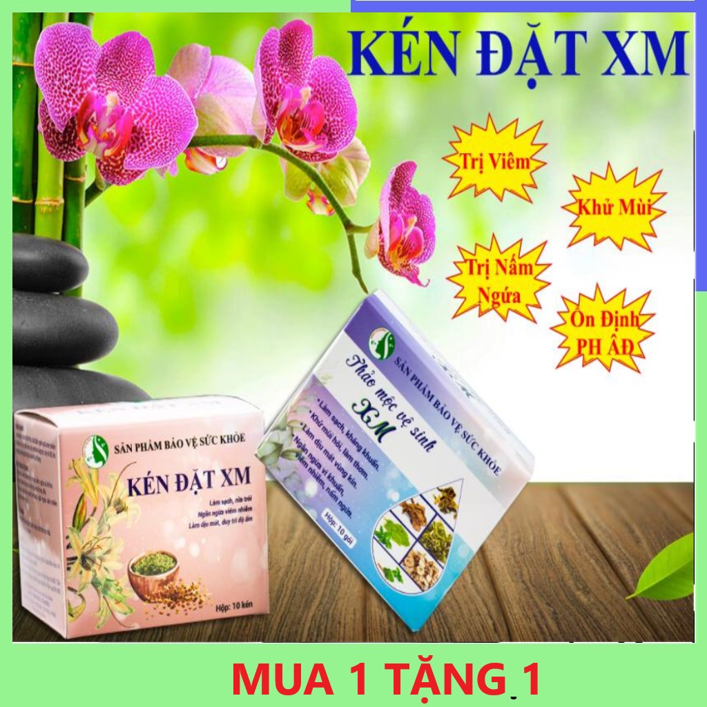 Combo Kén Đặt - Cốt Xông Ngâm XM ngăn ngừa nấm ngứa viêm âm đạo cổ tử cung,  viêm lộ tuyến