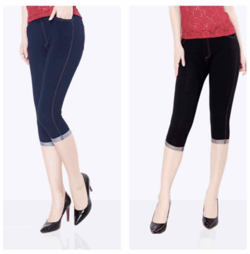 [FreeshipMAX] [HCM]Quần lửng legging giả jean hàng cao cấp