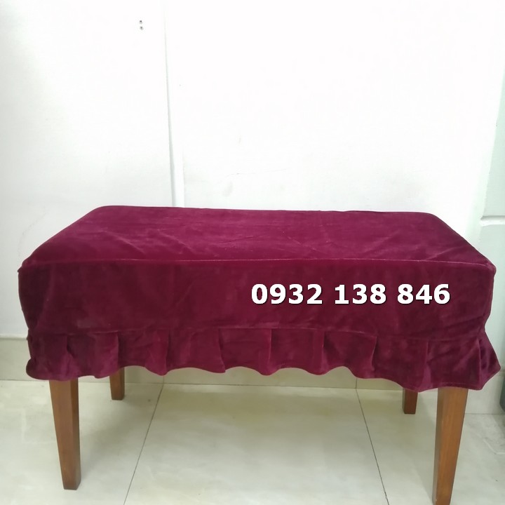 Khăn phủ ghế đàn piano cơ loại phủ ghế đôi