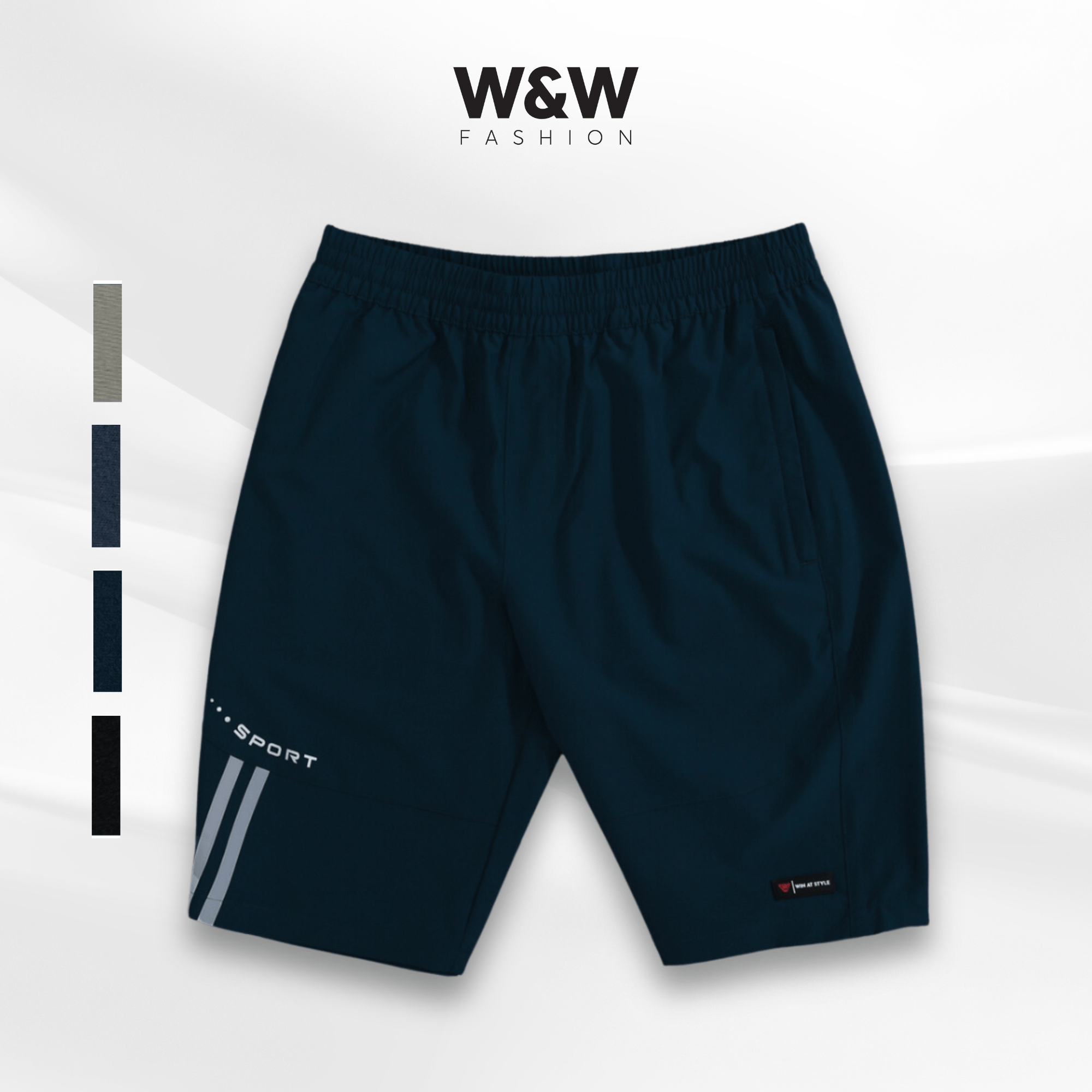 Short gió nam w&w vải polyester cao cấp wsh51p