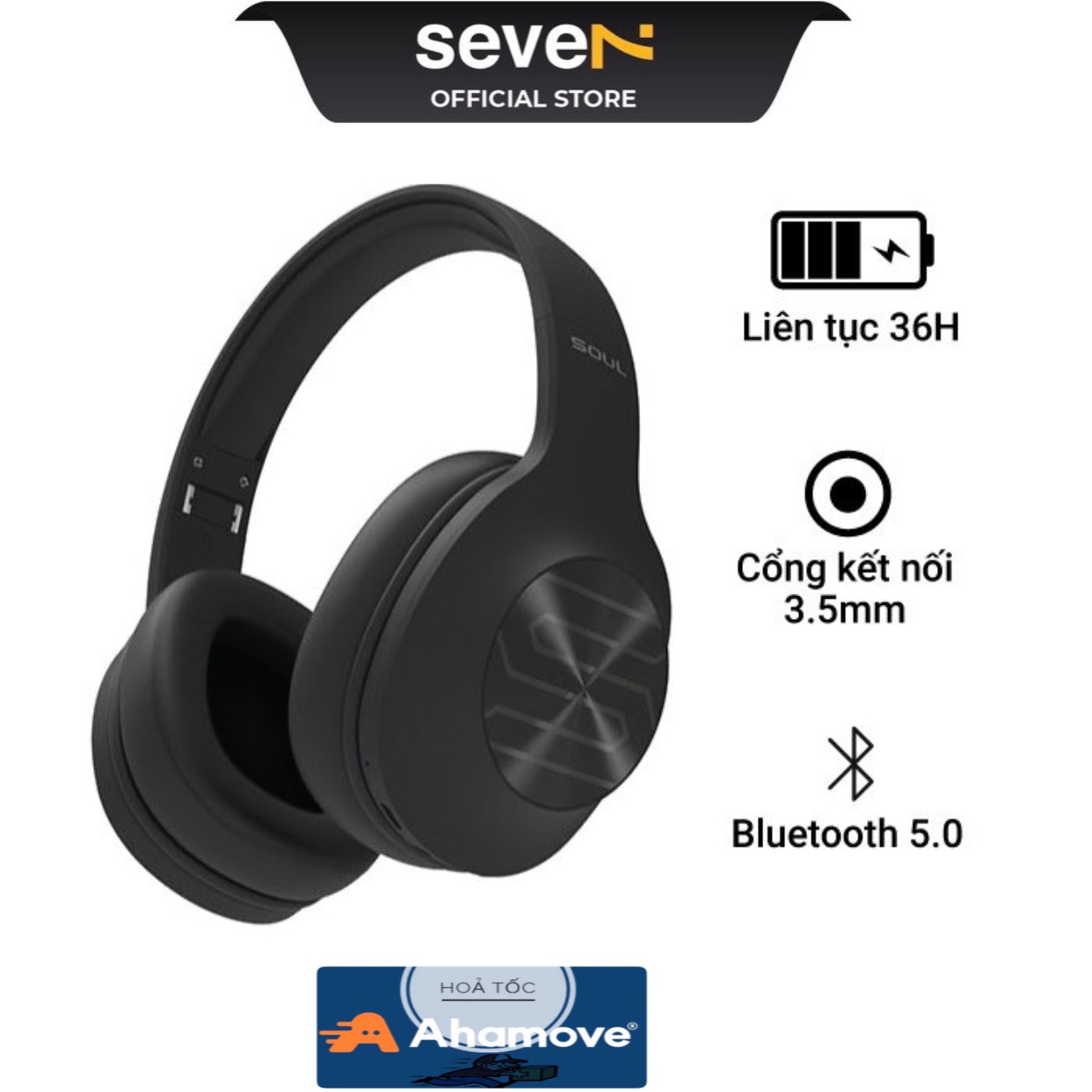 Tai nghe bluetooth headphone soul ultra dỵnamic - chính hãng bh 12 tháng - seve7