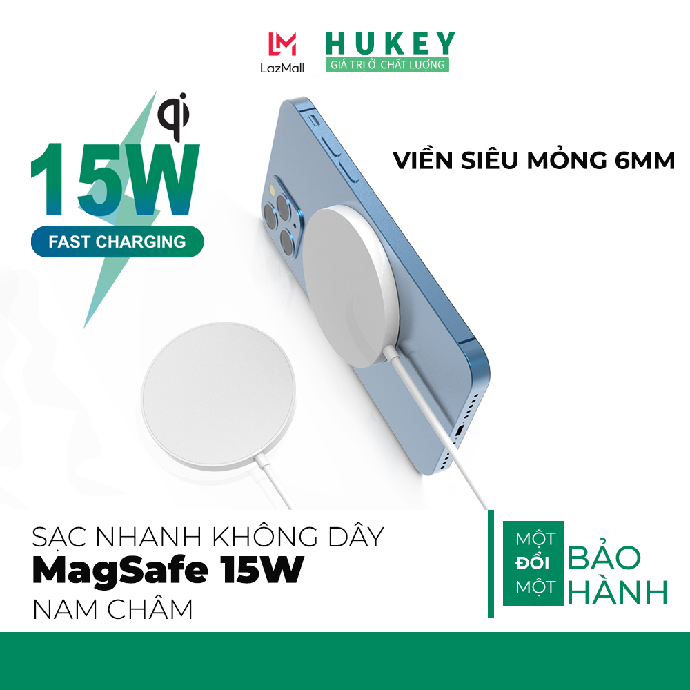 Đế sạc không dây MagSafe 15W Wireless Charger 15W Qi cho điện thoại 12, 12 Promax , iphone 11 samsung Huawei Oppo
