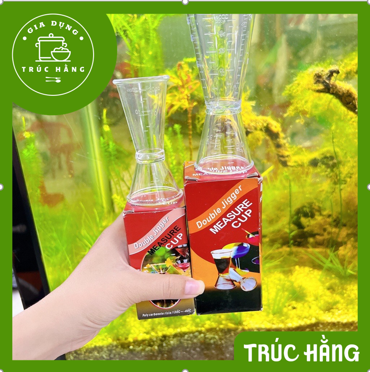 Ly đong định lượng nhựa 2 đầu
