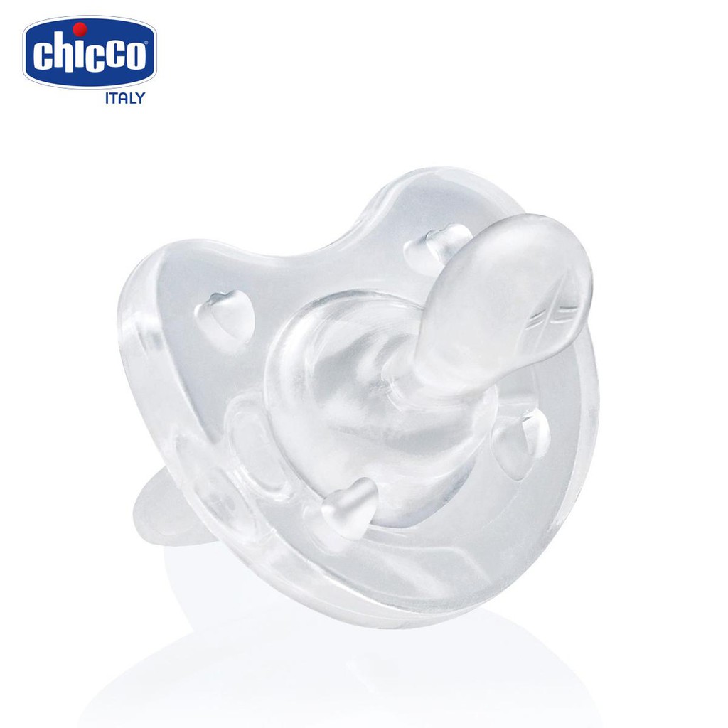 Ty ngậm silicone Chicco Physio Soft Trắng