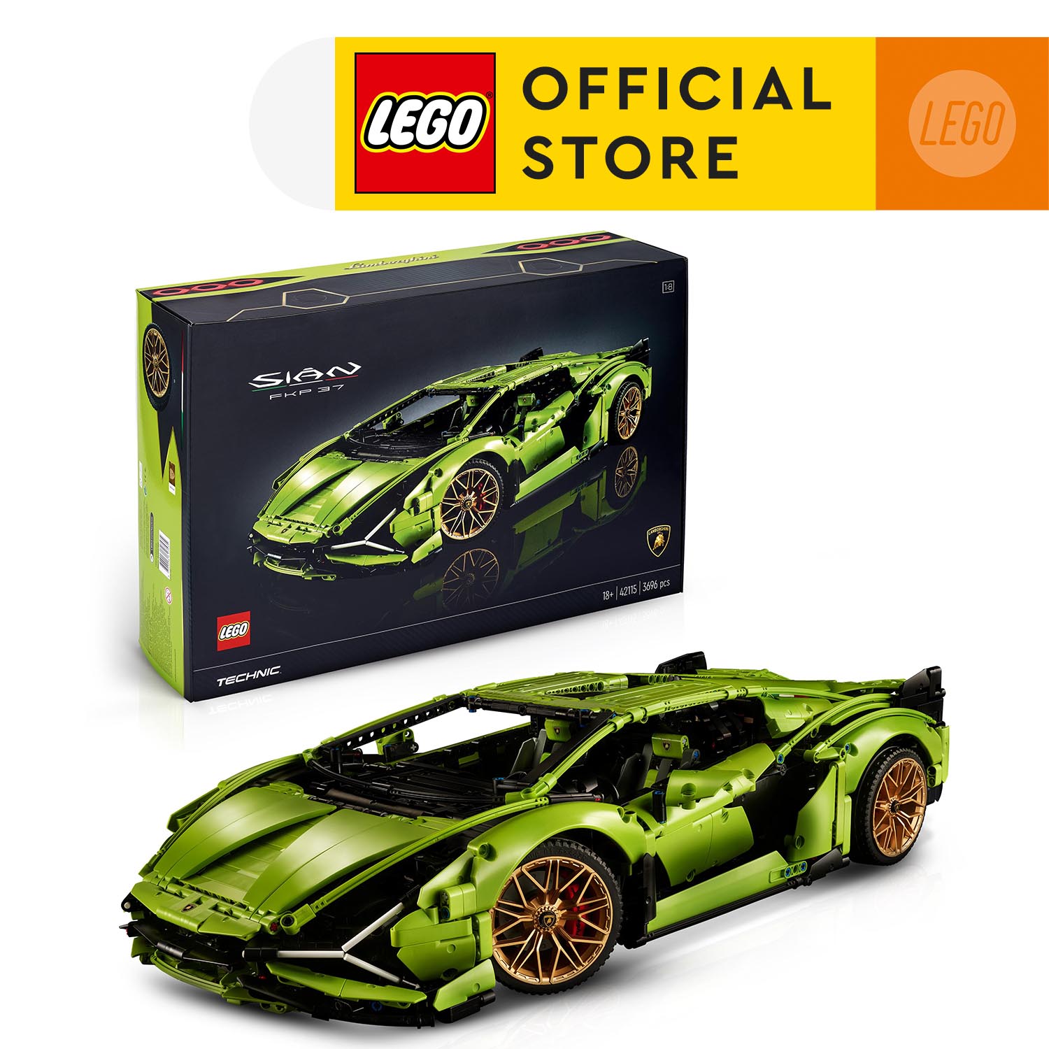 LEGO TECHNIC 42115 Đồ Chơi Lắp Ráp Siêu Xe Lamborghini Sian FKP 37 ( 3696 Chi tiết)