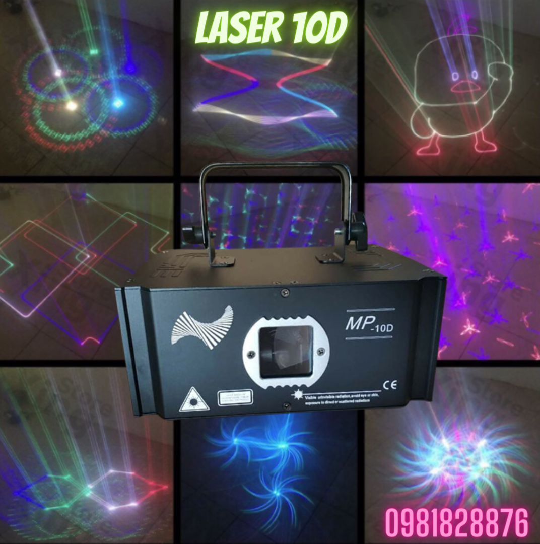 Đèn Laser 10D Chiếu Hình Ảo Cho Phòng Bay Đèn Karaoke Đèn Bay Phòng