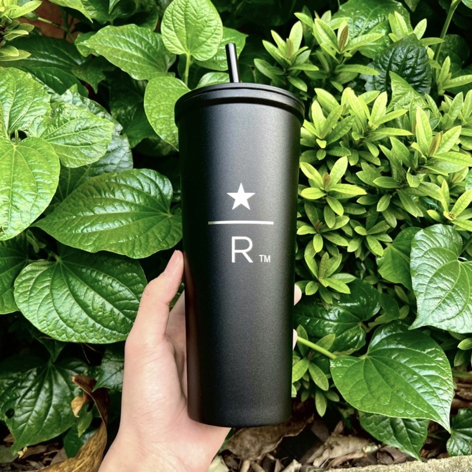 Ly cốc giữ nhiệt Starbucks đen nhám Logo Ngôi sao 590ml