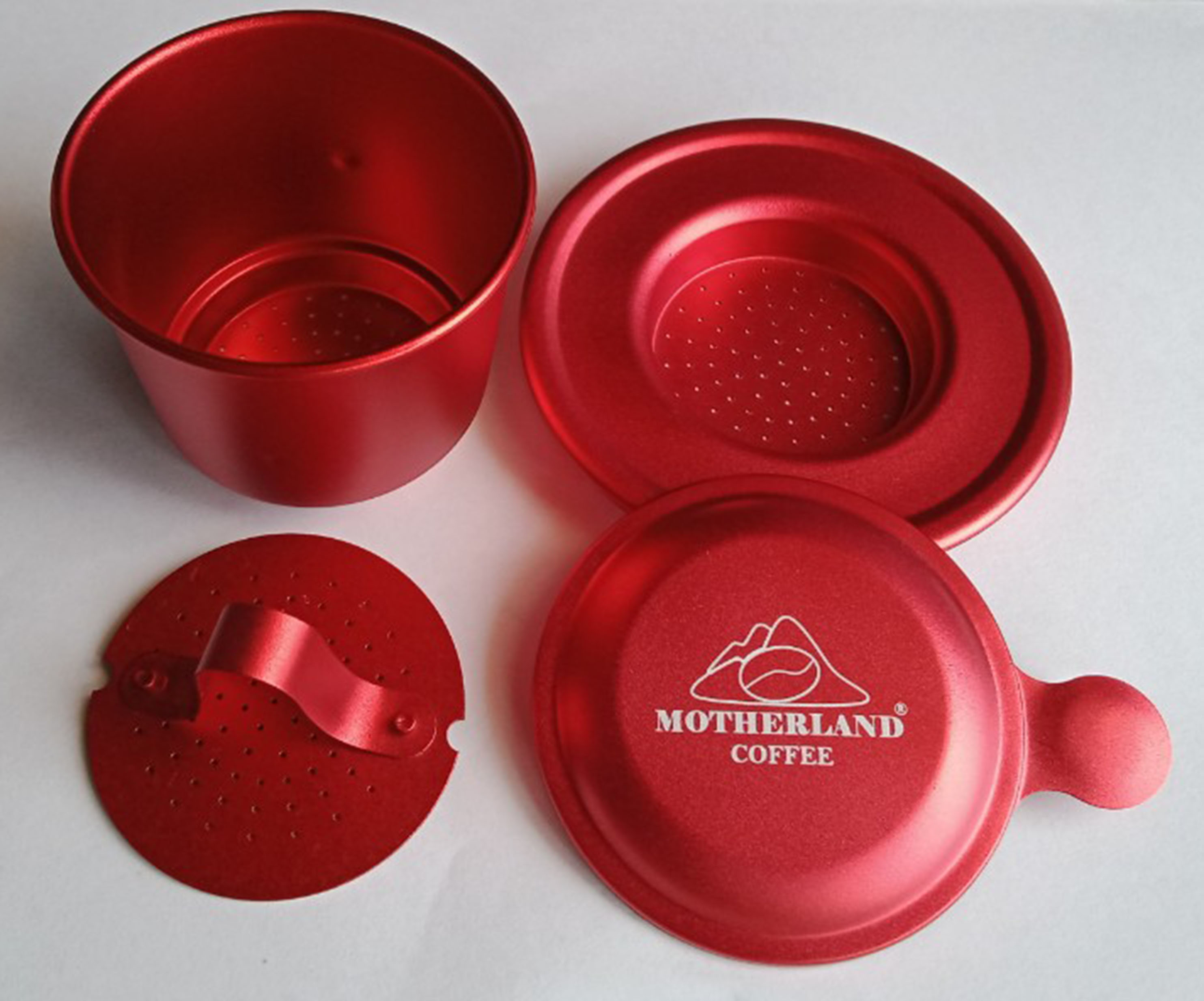 [HCM]Phin pha cà phê cao cấp màu đỏ