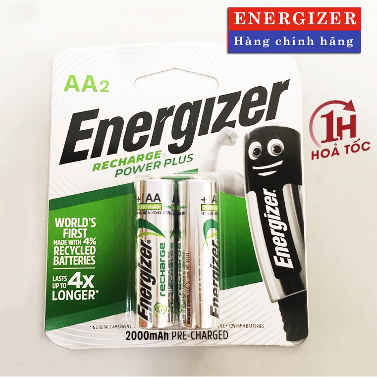 Combo 10 vỉ pin sạc AA Energizer 2000mAh chính hãng