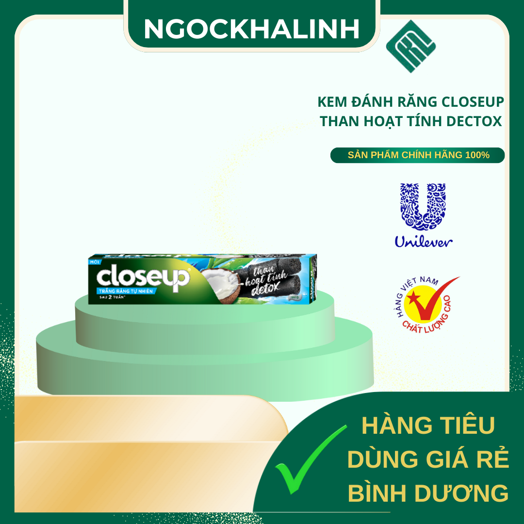 Kem đánh răng Closeup than hoạt tính DECTOX 180g