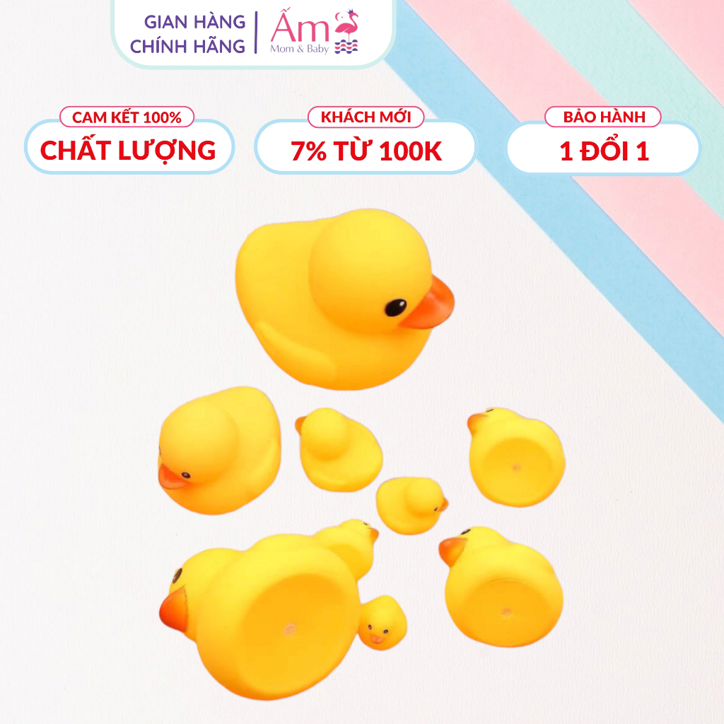 Đồ Chơi Tắm Con Vịt Vàng Chút Chít Xinh Xắn Dành Cho Bé Ấm Gift Decor