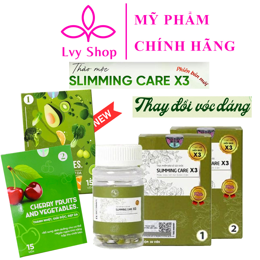 Viên uống thảo mộc giảm cân Slimming Care X3 thế hệ mới hộp 30 viên hiệu quả sau 1 liệu trình giảm cân tại nhà Lvy Shop