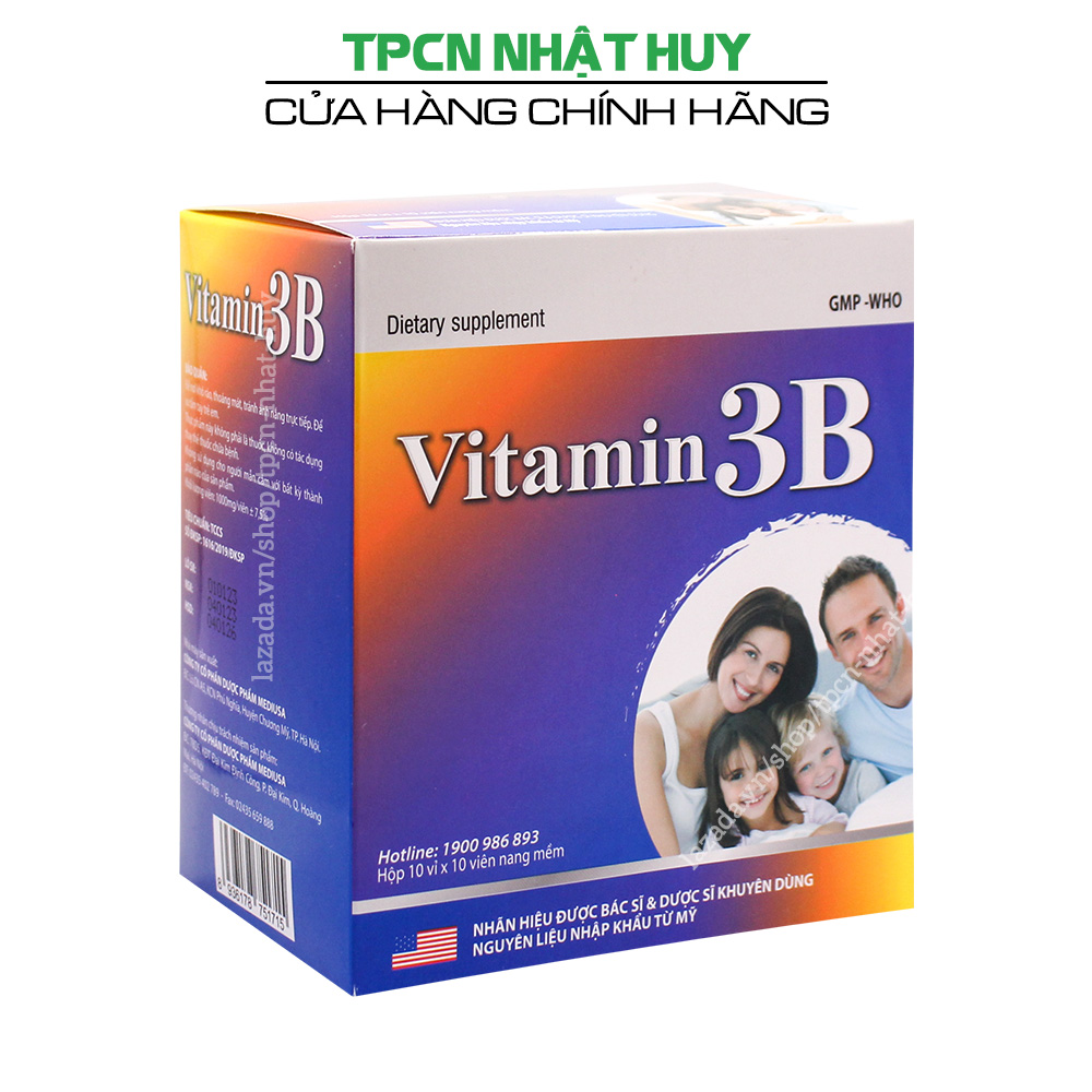 Viên uống Vitamin 3B bổ sung vitamin B1 B6 B12 bồi bổ sức khỏe