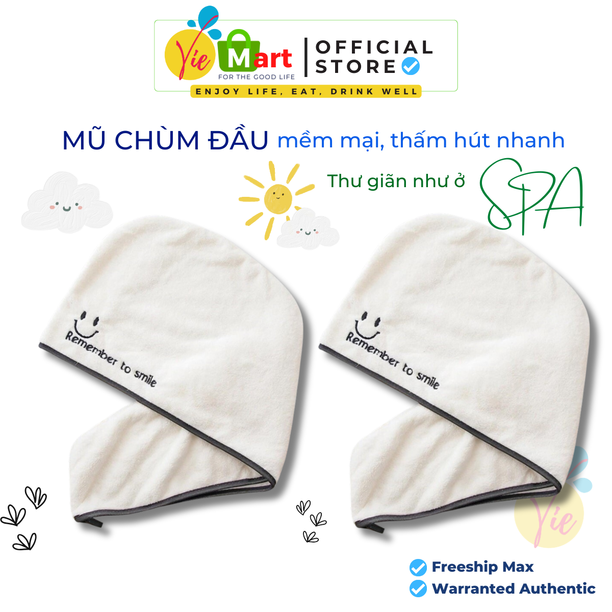 Khăn Quấn Tóc, Mũ Tắm Trùm Đầu ủ tóc siêu thấm, làm khô tóc siêu nhanh