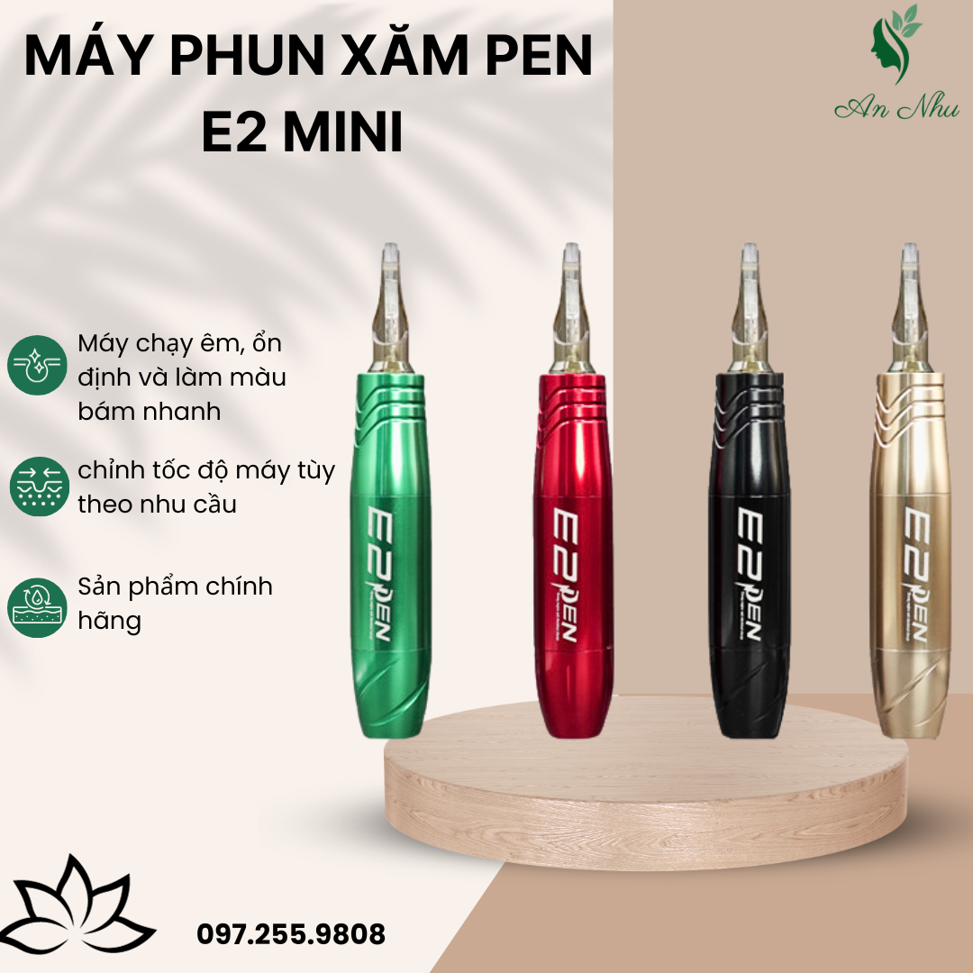 Máy phun xăm pen e2 + nguồn led
