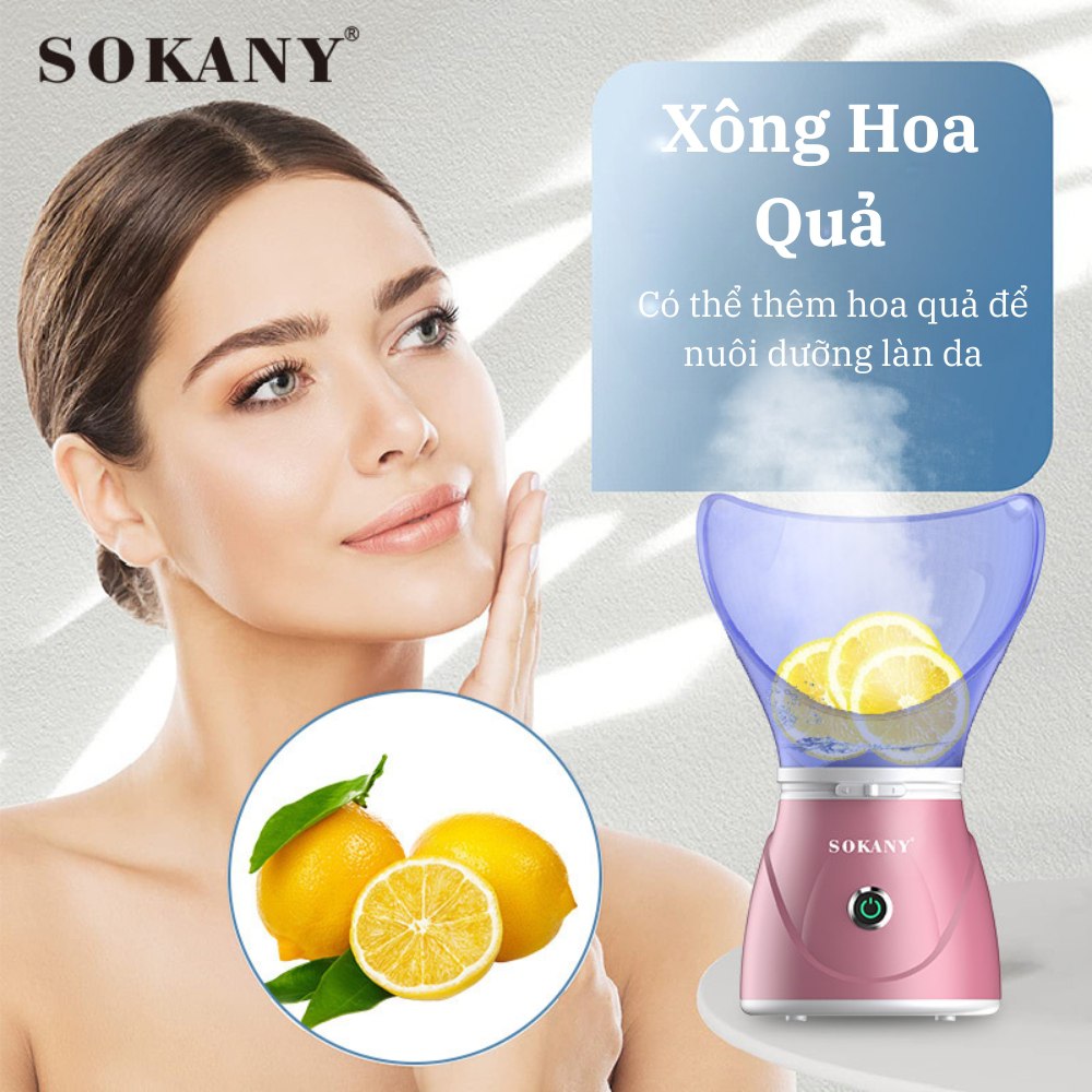  Máy xông mặt đa năng SOKANY SK-1079 phù hợp tinh dầu và thảo mộc hơi nước ion bổ sung độ ẩm dễ thẩm thấu qua da- SK1079 