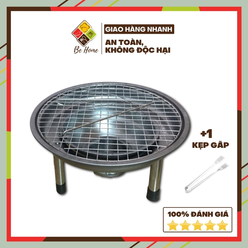 Bếp nướng bbq than hoa không khói behome lò nướng than hoa không khói cao cấp dễ sử dụng