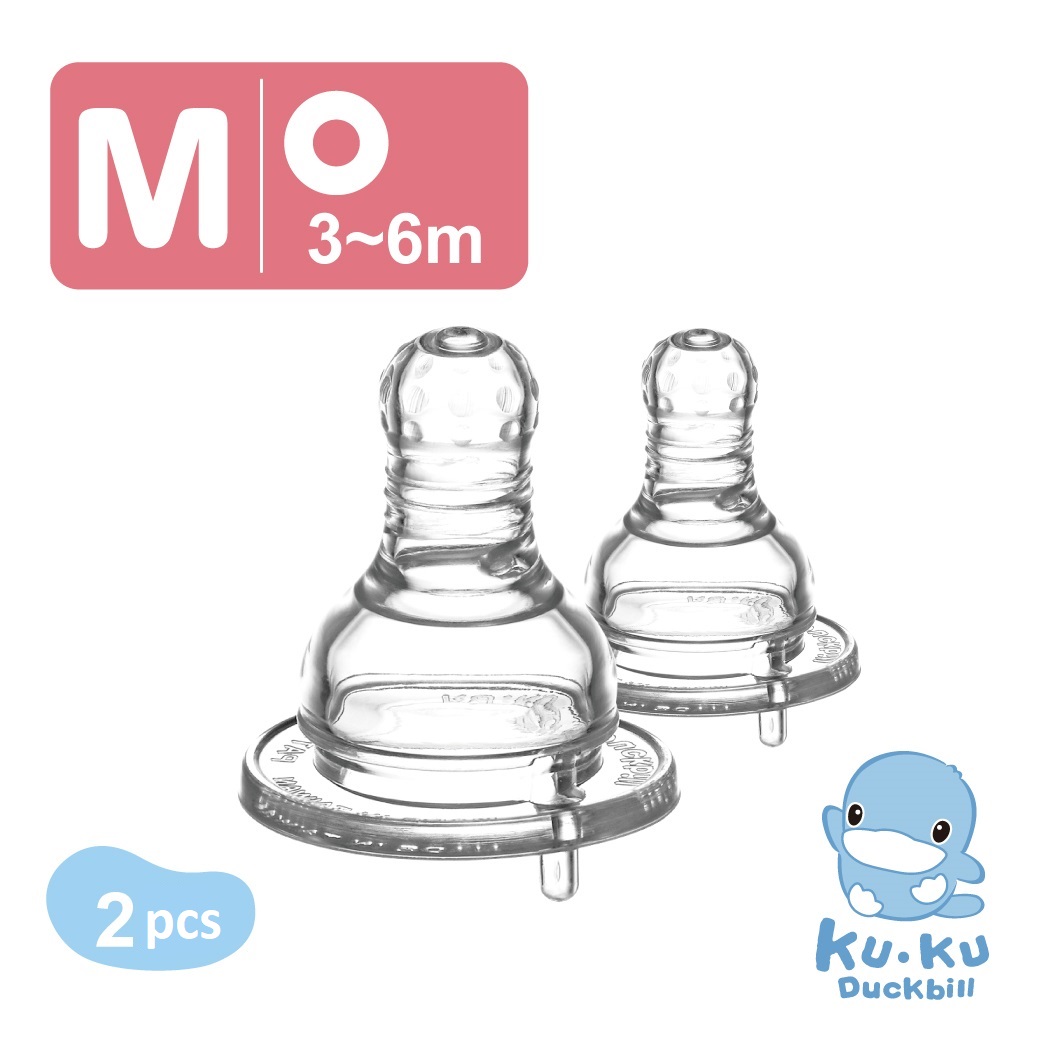 Ty thay siêu mềm bình sữa cổ nhỏ size M KUKU KU5271A hộp 2 cái