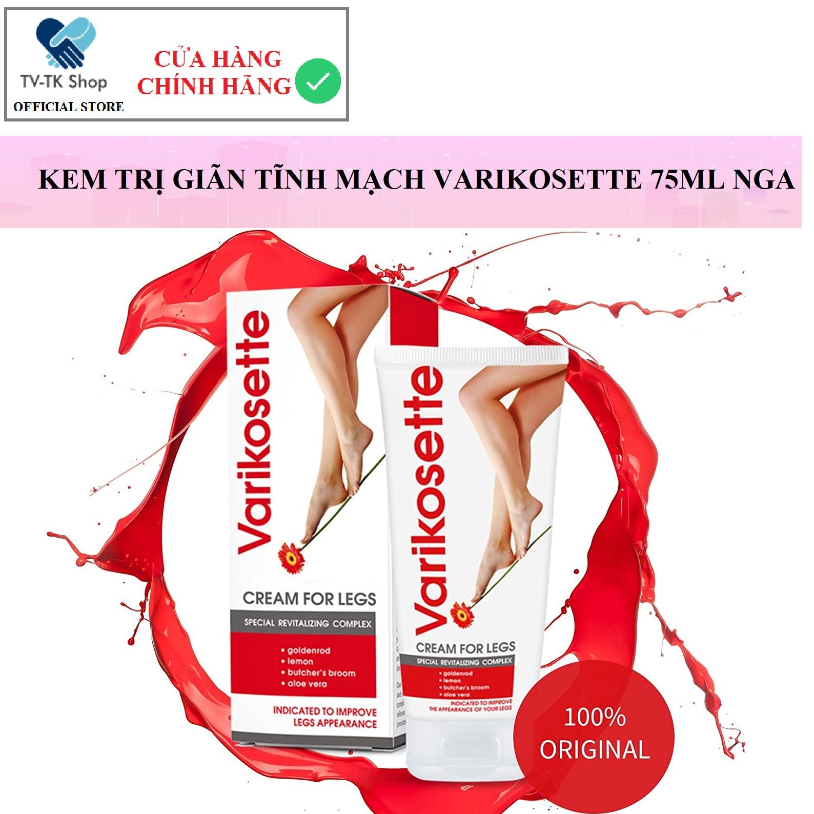 Kem Cho Giãn Tĩnh Mạch Varikosette 75ml Nhập Khẩu Nga - Mẫu mới