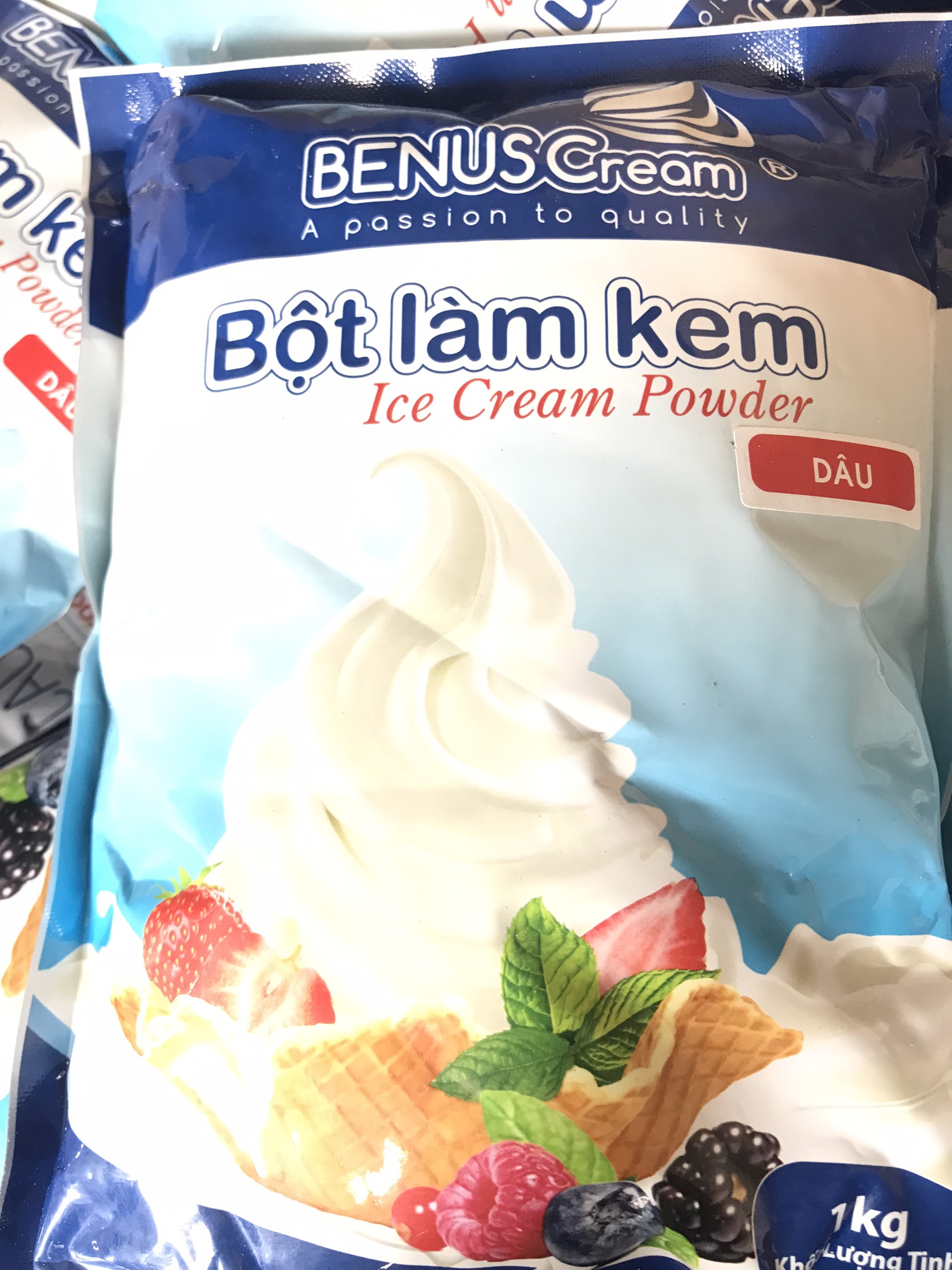 Bột làm kem tươi - Kem Dâu