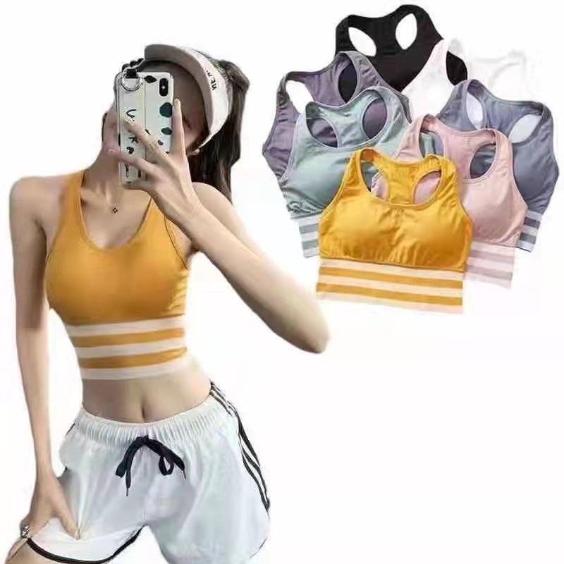 Hot - Áo bra tập gym, yoga 3 gân sọc siêu co giãn <55kg