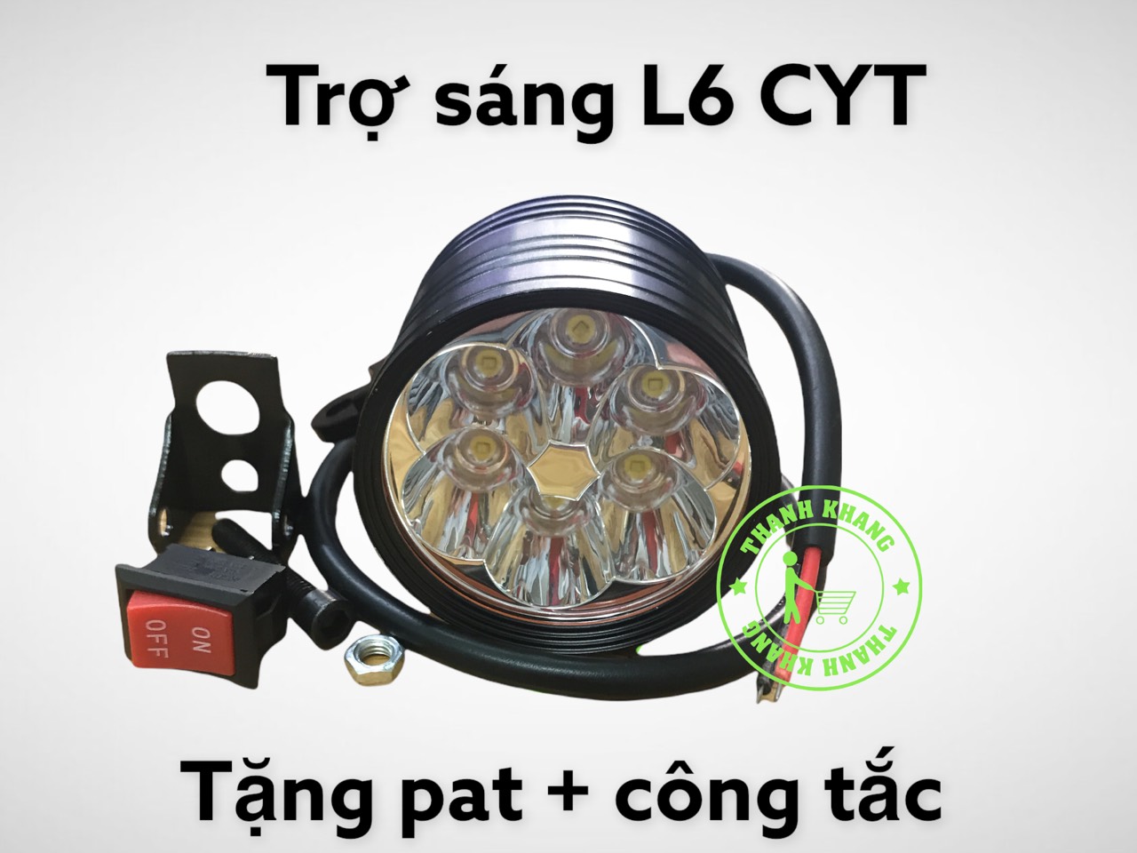 [HCM]Đèn pha led trợ sáng xe máy L6 Thanh Khang 002000017 (Đen)