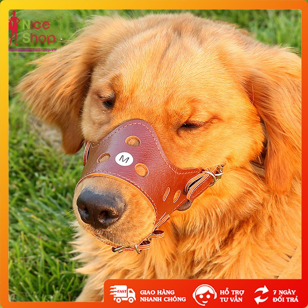 Rọ mõm chó chất liệu da cao cấp thân thiện, Lọ mõm chó mèo - OT0521