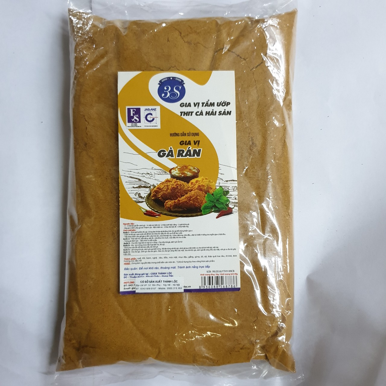 Gia vị gà rán gói 500gr - bí quyết cho món gà thơm ngon, hấp dẫn