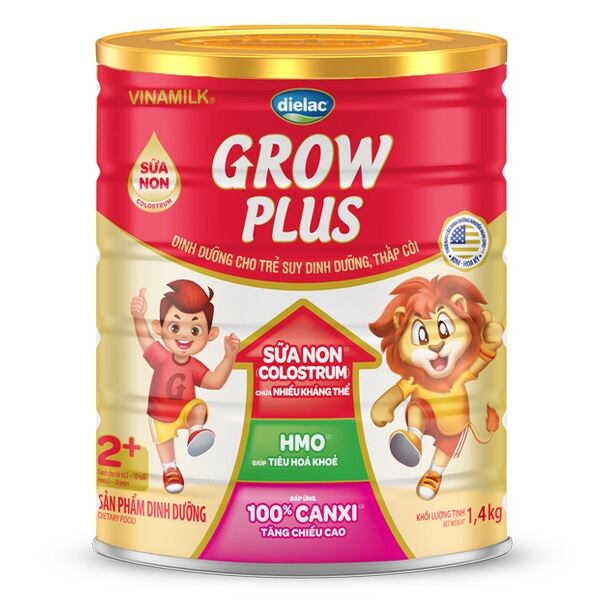 Sữa non vnm dielac growplus đỏ 2+ 1.4kg